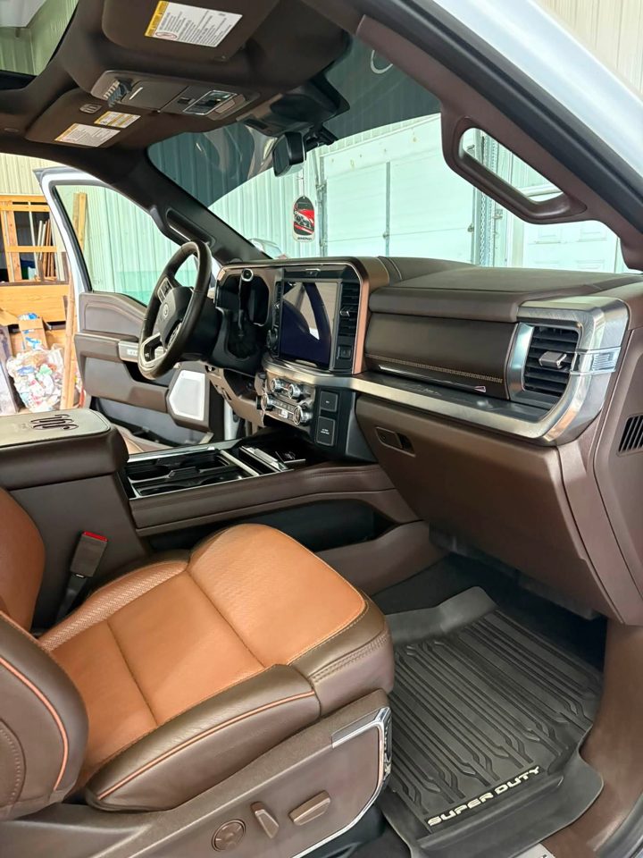 interior F-350 king ranch front seats, detailed by MG Detailing